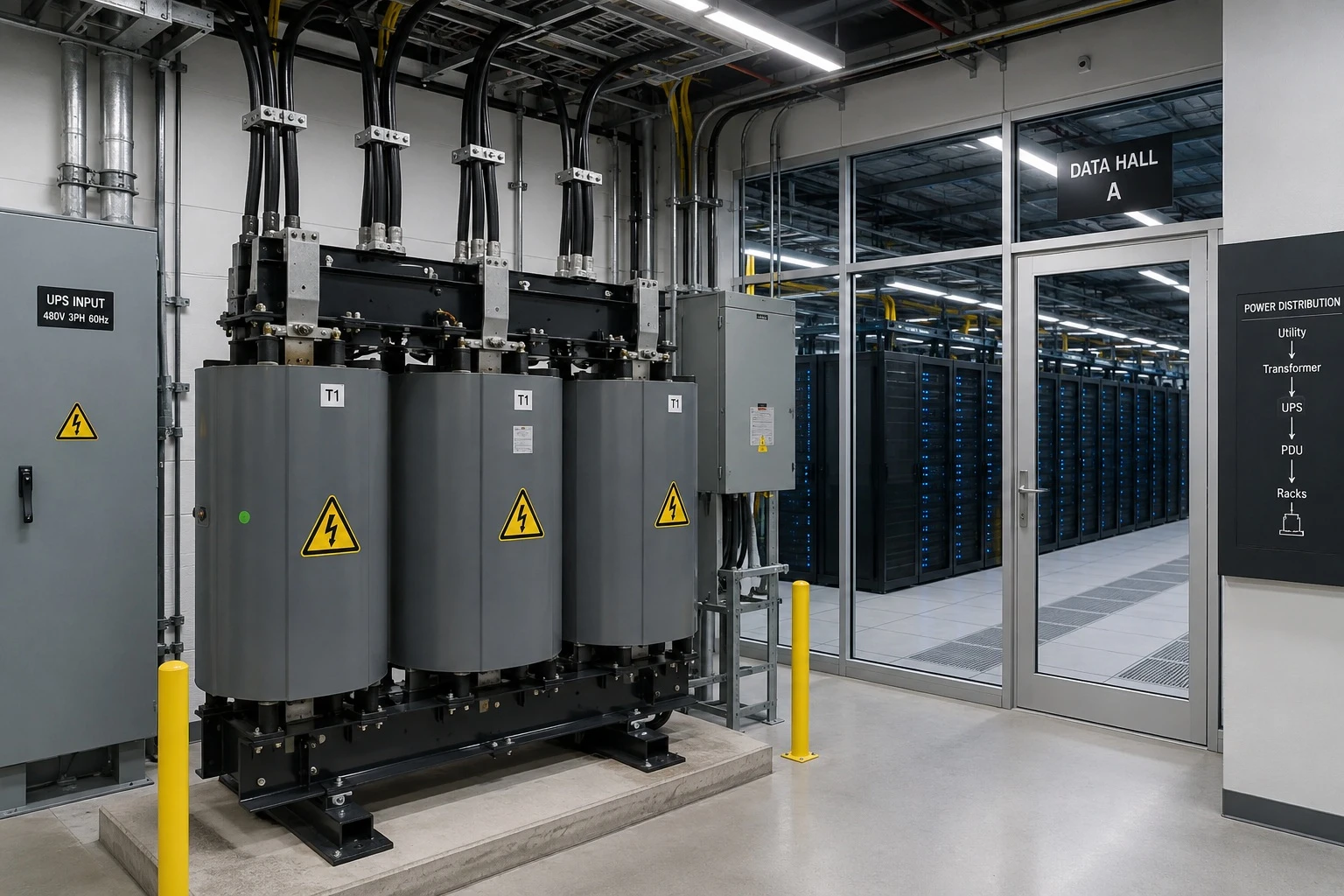 transformer for a data center